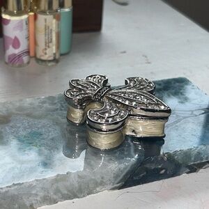 Mini Silver and Marble locket